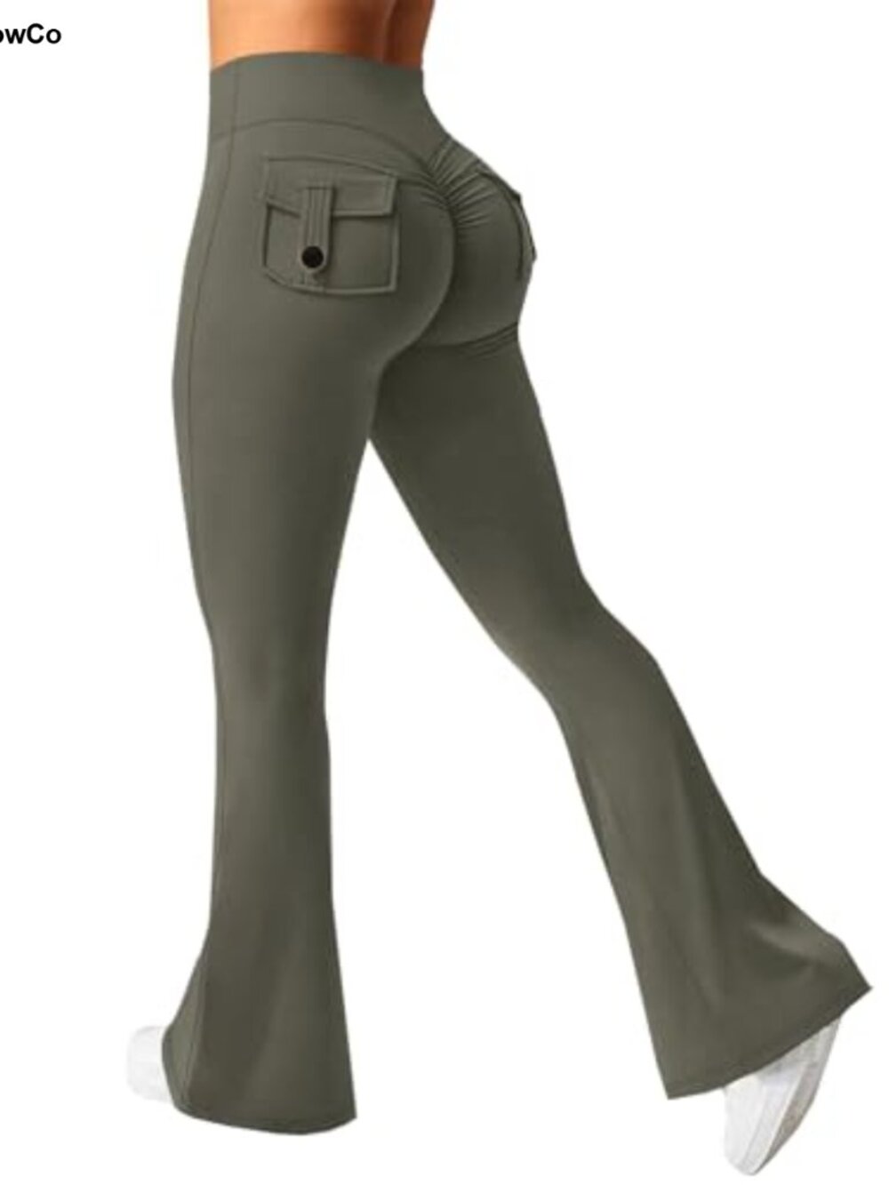 Scrunch Butt Lifting Flare Leggings High Rise with Pockets Yoga Gym